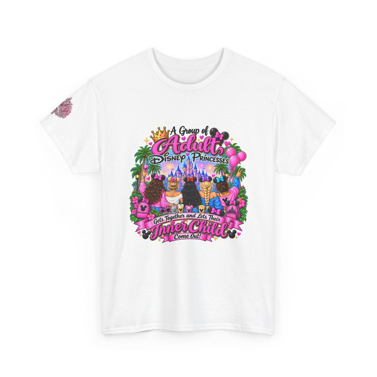 Park Vacation Tee — "A Group of Adults Discover Their Inner Child" Pink Castle - Getmgirlzworld Shop