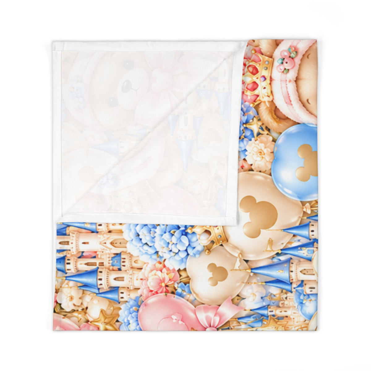 Personalized Baby Teddy Bear Castle Swaddle Blanket - Getmgirlzworld Shop