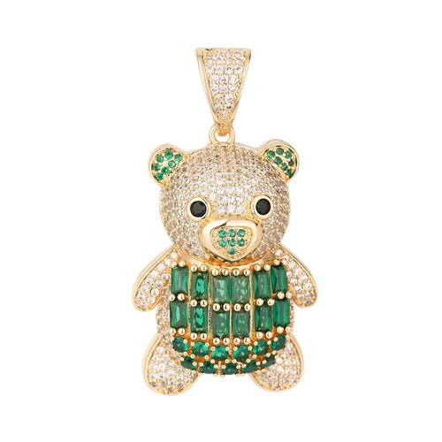 Personalized Hip Hop 14k Gold Plated Cute Teddy Bears Multiple Colors - Getmgirlzworld Shop