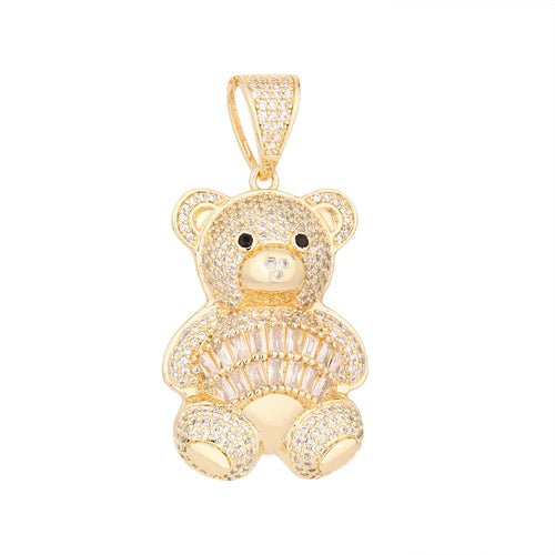 Personalized Hip Hop 14k Gold Plated Cute Teddy Bears Multiple Colors - Getmgirlzworld Shop