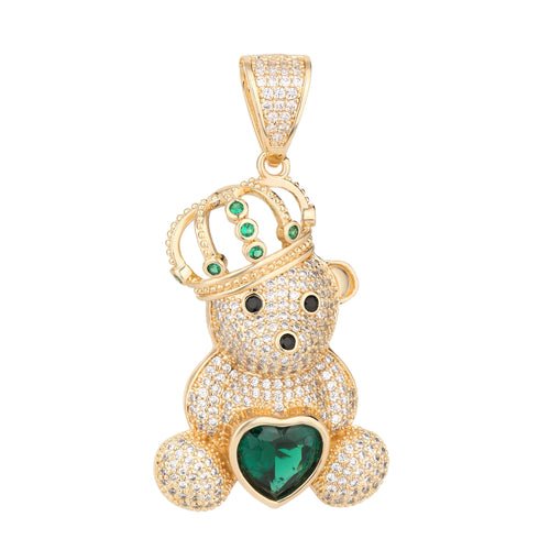 Personalized Hip Hop 14k Gold Plated Cute Teddy Bears Multiple Colors - Getmgirlzworld Shop