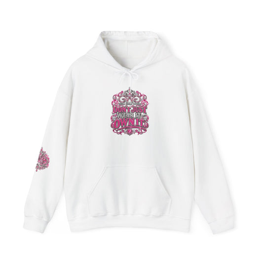 Pink Floral Crest Hoodie — "GMG" Vintage Decorative Logo Sweatshirt - Getmgirlzworld Shop