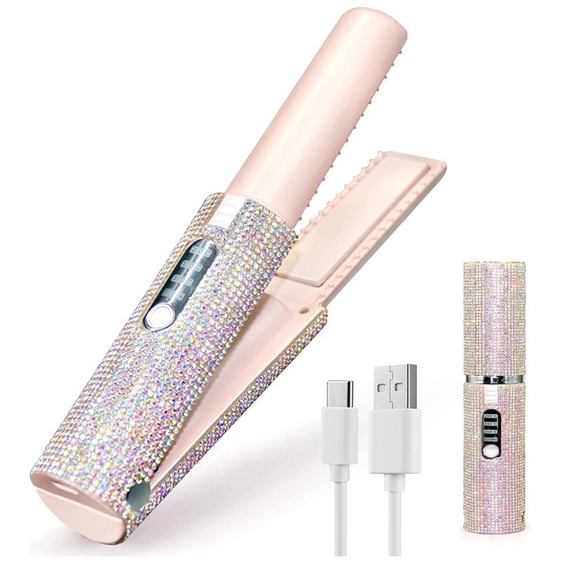 Rechargeable Portable USB Hair Straightener - Getmgirlzworld Shop