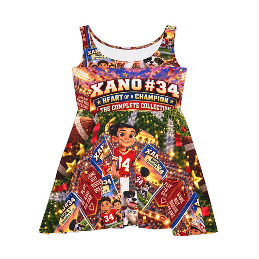 Retro Carnival QR Skater Dress — Vintage Sports Poster Print - Getmgirlzworld Shop