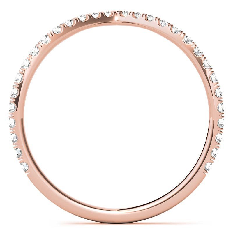 Rose Rold Moissanite Round Shape Band – LR00316 - Getmgirlzworld Shop