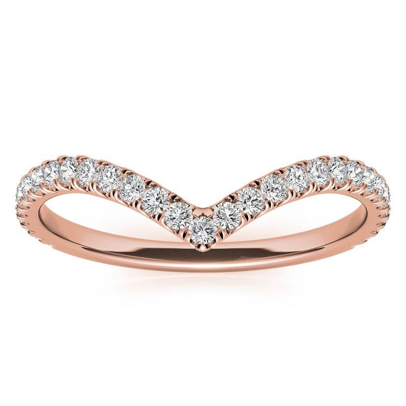 Rose Rold Moissanite Round Shape Band – LR00316 - Getmgirlzworld Shop