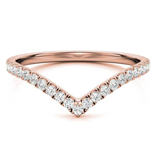 Rose Rold Moissanite Round Shape Band – LR00316 - Getmgirlzworld Shop