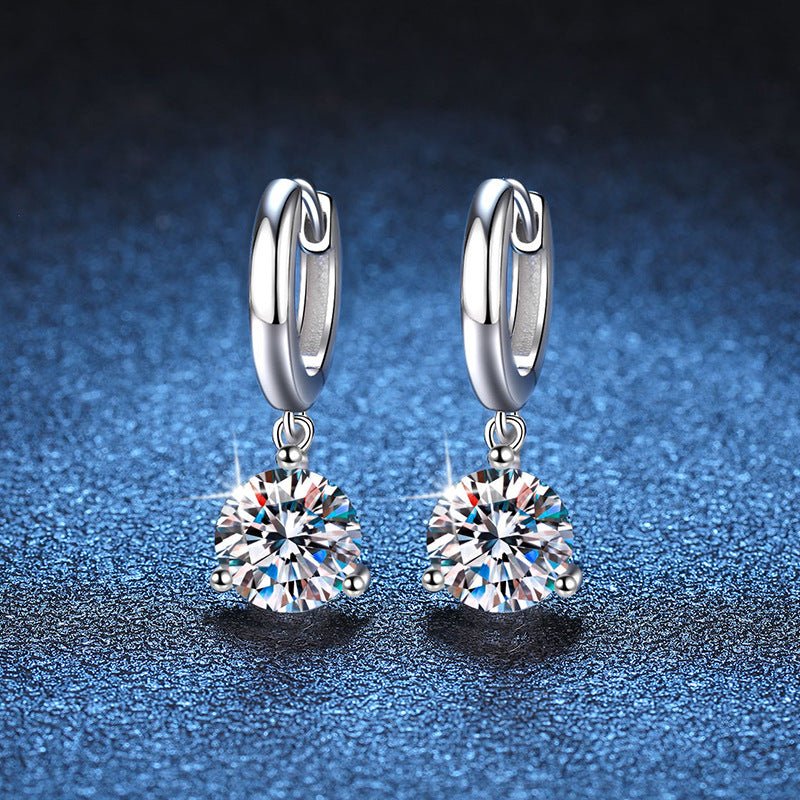 S925 Sterling Silver Earrings Moissanite - Getmgirlzworld Shop