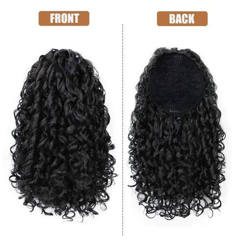 Short Afro Curly Drawstring Ponytail Extensions 14 Inch Kinky Curly - Getmgirlzworld Shop