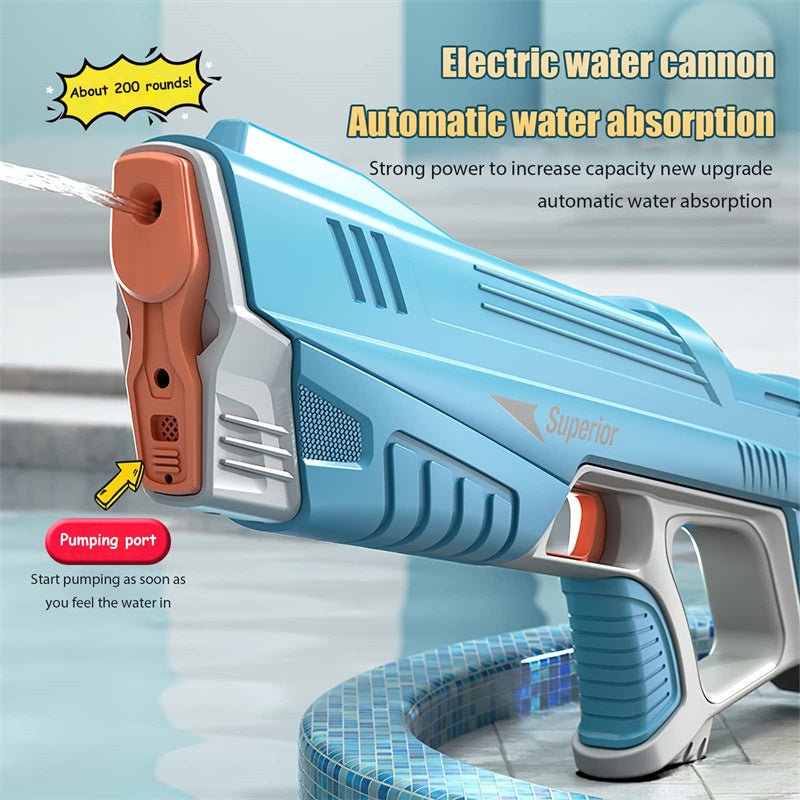 Summer Full Automatic Electric Water Gun Toy Induction Water Absorbing High - Tech Burst Water Gun Beach Outdoor Water Fight Toys - Getmgirlzworld Shop