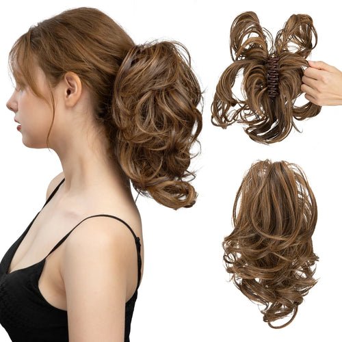 Synthetic Diy Claw Clip In Ponytail Hair Extensions Hairpiece Hair Bun - Getmgirlzworld Shop