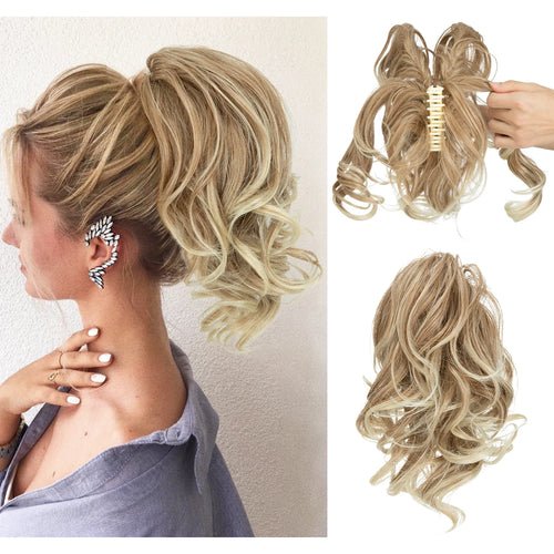 Synthetic Diy Claw Clip In Ponytail Hair Extensions Hairpiece Hair Bun - Getmgirlzworld Shop