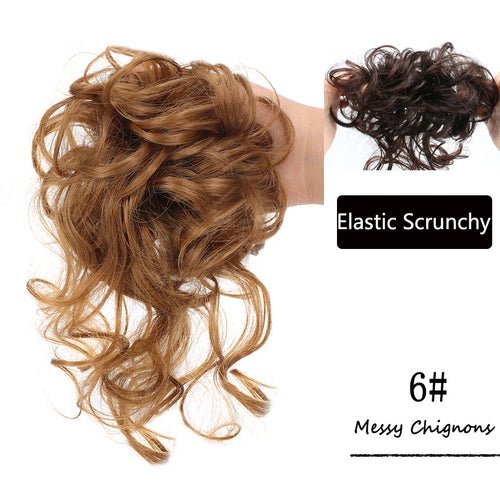 Synthetic Messy Curly Claw Hair Bun Chignon Hair Extensions Scrunchy - Getmgirlzworld Shop