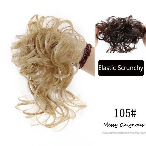 Synthetic Messy Curly Claw Hair Bun Chignon Hair Extensions Scrunchy - Getmgirlzworld Shop