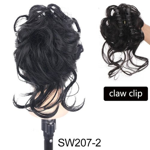 Synthetic Messy Curly Claw Hair Bun Chignon Hair Extensions Scrunchy - Getmgirlzworld Shop