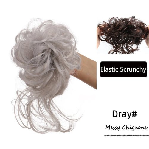 Synthetic Messy Curly Claw Hair Bun Chignon Hair Extensions Scrunchy - Getmgirlzworld Shop