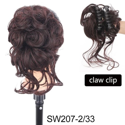 Synthetic Messy Curly Claw Hair Bun Chignon Hair Extensions Scrunchy - Getmgirlzworld Shop