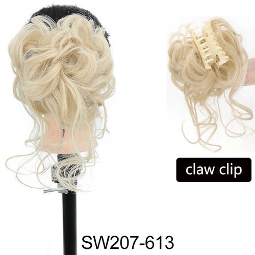 Synthetic Messy Curly Claw Hair Bun Chignon Hair Extensions Scrunchy - Getmgirlzworld Shop