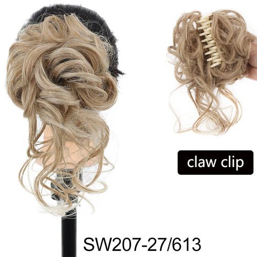 Synthetic Messy Curly Claw Hair Bun Chignon Hair Extensions Scrunchy - Getmgirlzworld Shop