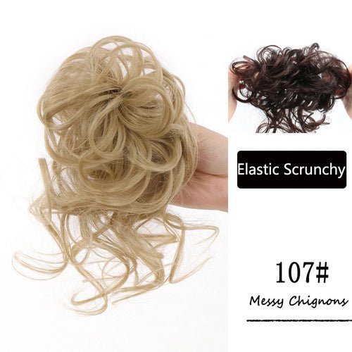 Synthetic Messy Curly Claw Hair Bun Chignon Hair Extensions Scrunchy - Getmgirlzworld Shop