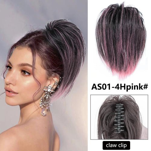 Synthetic Messy Curly Claw Hair Bun Chignon Hair Extensions Scrunchy - Getmgirlzworld Shop