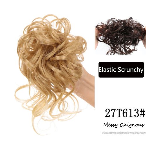 Synthetic Messy Curly Claw Hair Bun Chignon Hair Extensions Scrunchy - Getmgirlzworld Shop