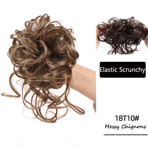 Synthetic Messy Curly Claw Hair Bun Chignon Hair Extensions Scrunchy - Getmgirlzworld Shop