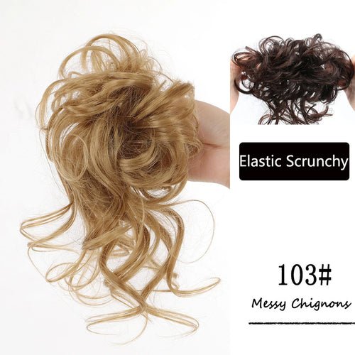 Synthetic Messy Curly Claw Hair Bun Chignon Hair Extensions Scrunchy - Getmgirlzworld Shop