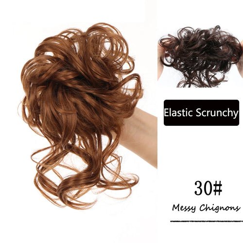 Synthetic Messy Curly Claw Hair Bun Chignon Hair Extensions Scrunchy - Getmgirlzworld Shop