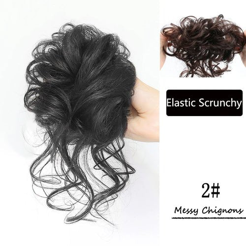 Synthetic Messy Curly Claw Hair Bun Chignon Hair Extensions Scrunchy - Getmgirlzworld Shop