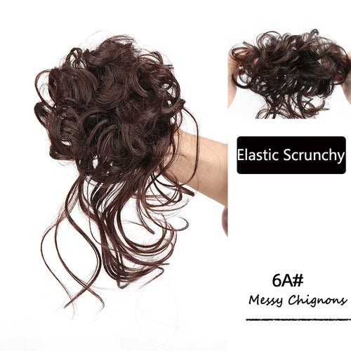 Synthetic Messy Curly Claw Hair Bun Chignon Hair Extensions Scrunchy - Getmgirlzworld Shop