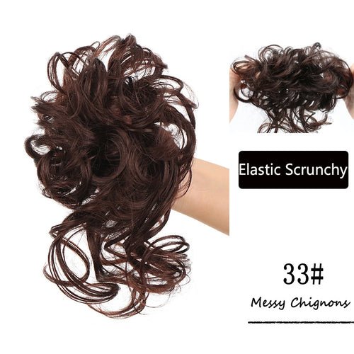 Synthetic Messy Curly Claw Hair Bun Chignon Hair Extensions Scrunchy - Getmgirlzworld Shop