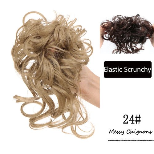 Synthetic Messy Curly Claw Hair Bun Chignon Hair Extensions Scrunchy - Getmgirlzworld Shop