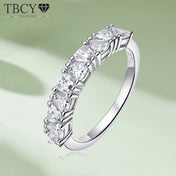 1CT D Color Triangle Cut Moissanite Wedding Band