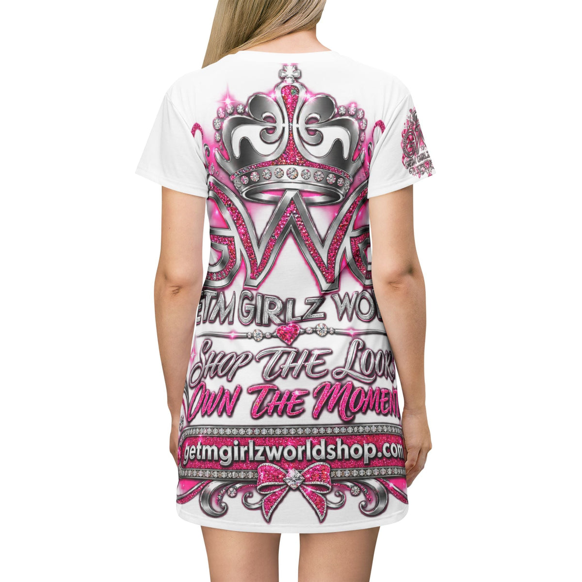 T-Shirt Dress — Glam Pink "Getm Girlz World" AOP Tunic - Getmgirlzworld Shop