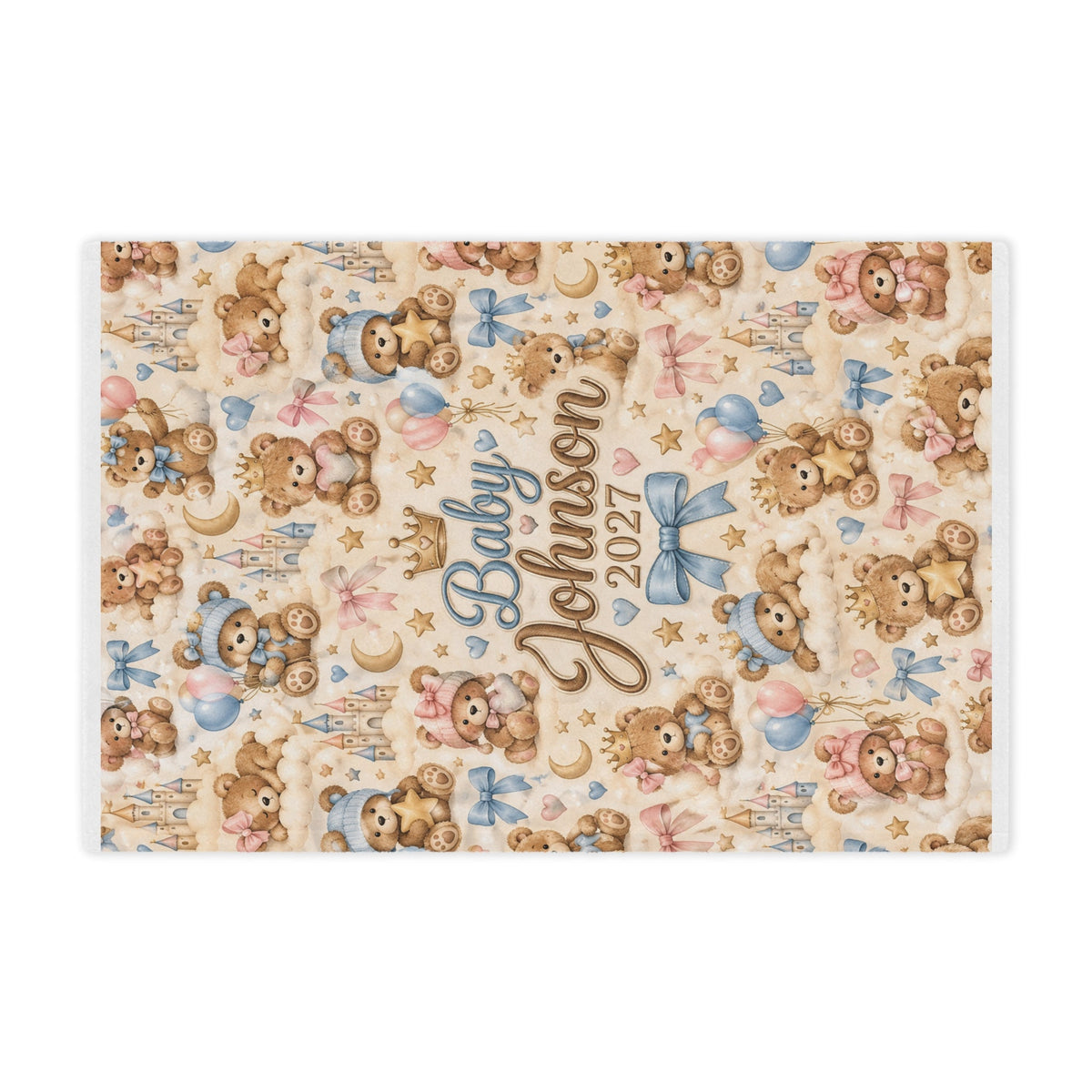 Teddy Bear Personalized Minky Blanket - Getmgirlzworld Shop