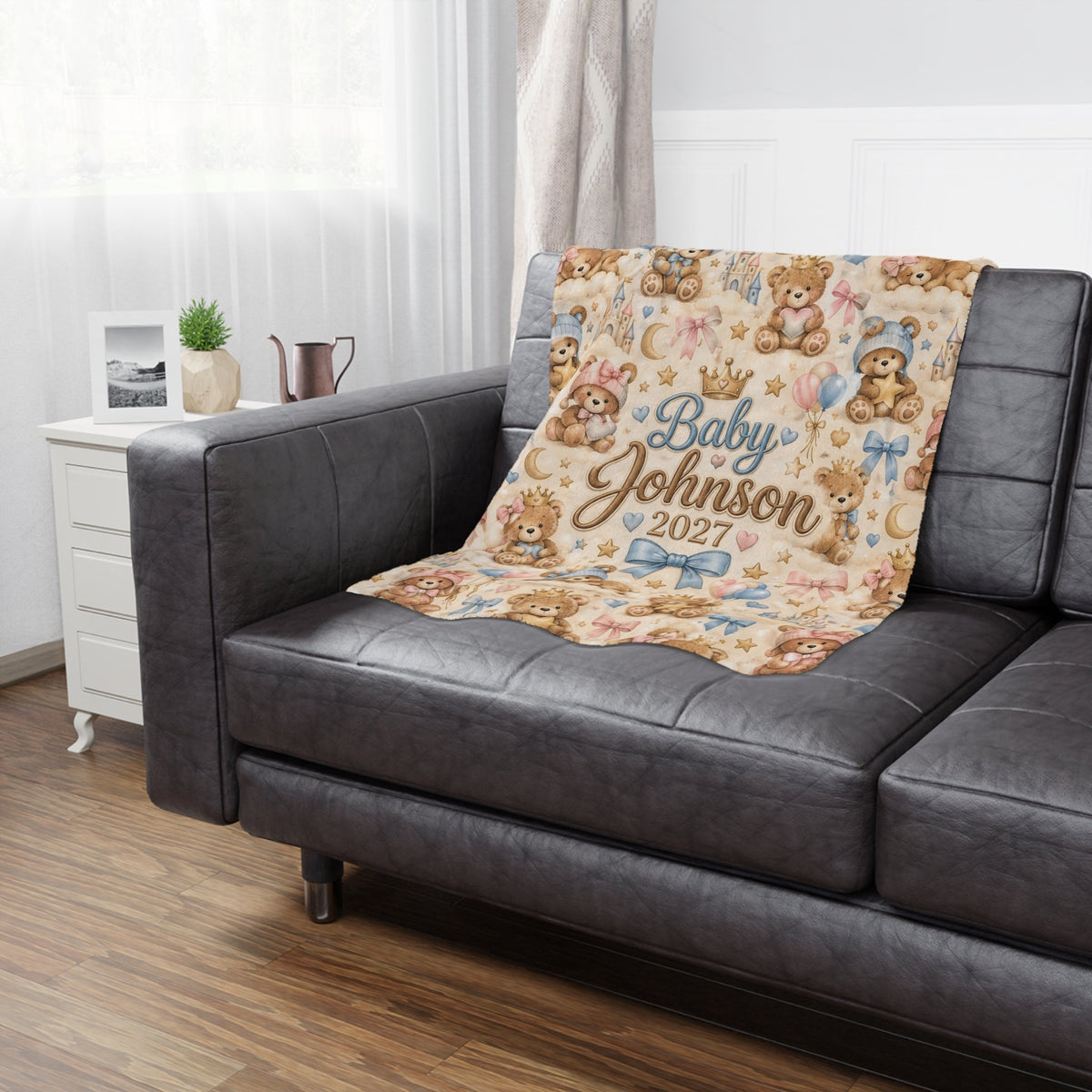 Teddy Bear Personalized Minky Blanket - Getmgirlzworld Shop