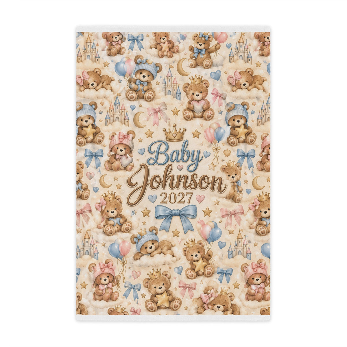 Teddy Bear Personalized Minky Blanket - Getmgirlzworld Shop