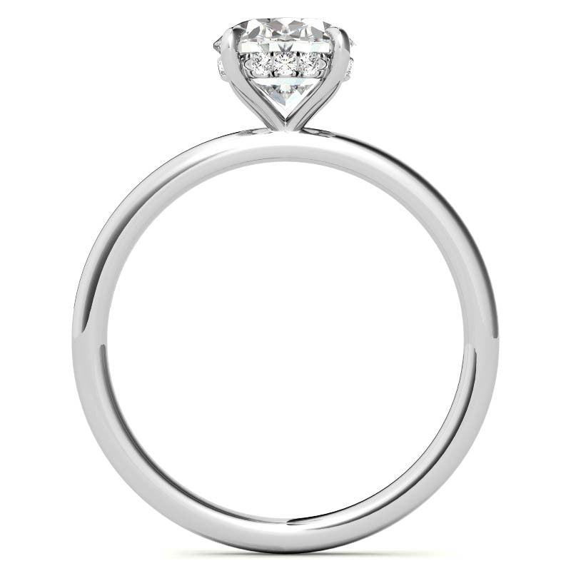 White Gold Moissanite Oval Shape Ring – LR00168 - Getmgirlzworld Shop