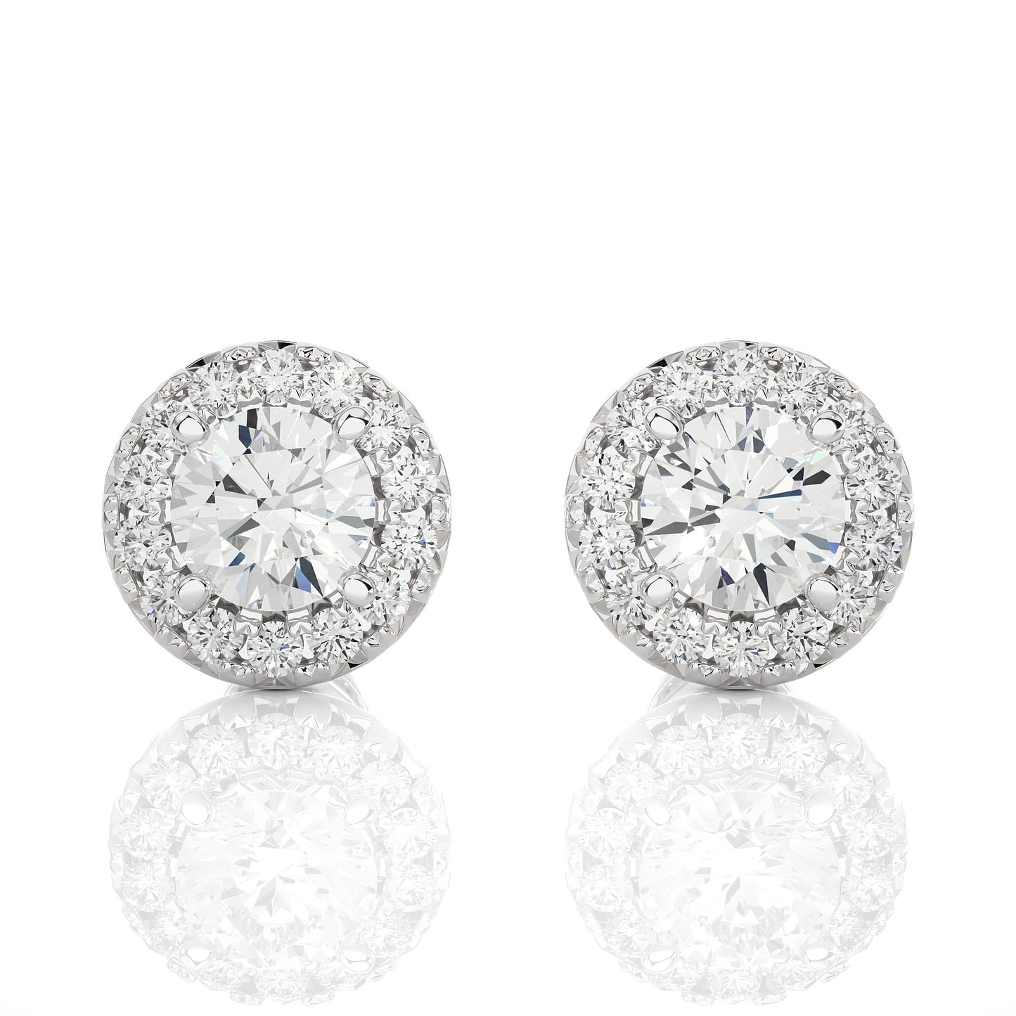 White Gold Moissanite Round Shape Detachable Earring – WE0081 - Getmgirlzworld Shop