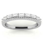 White Gold Moissanite Round Shape Ring – LR00200