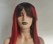 100% Real Human Hair Wig - Straight, Red - Getmgirlzworld Shop