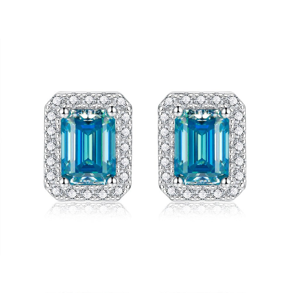 Women's Moissanite Emerald Cut Earrings - Getmgirlzworld Shop