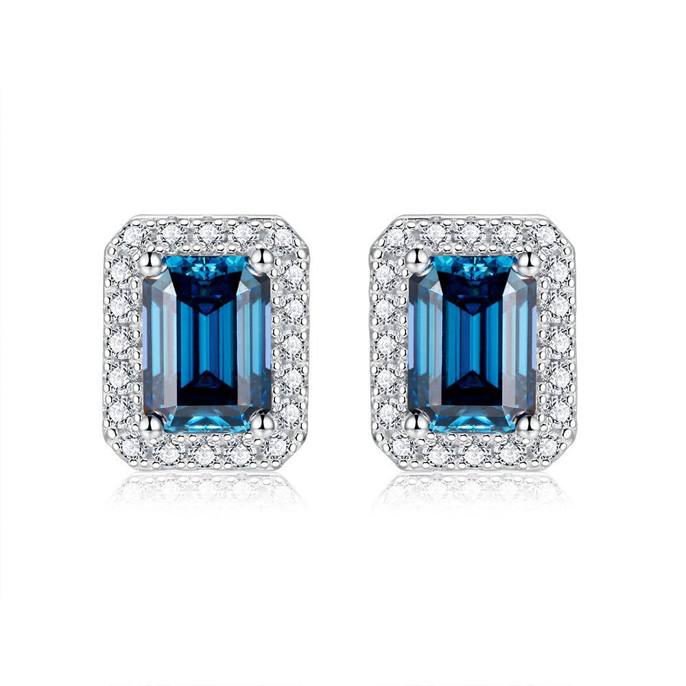 Women's Moissanite Emerald Cut Earrings - Getmgirlzworld Shop