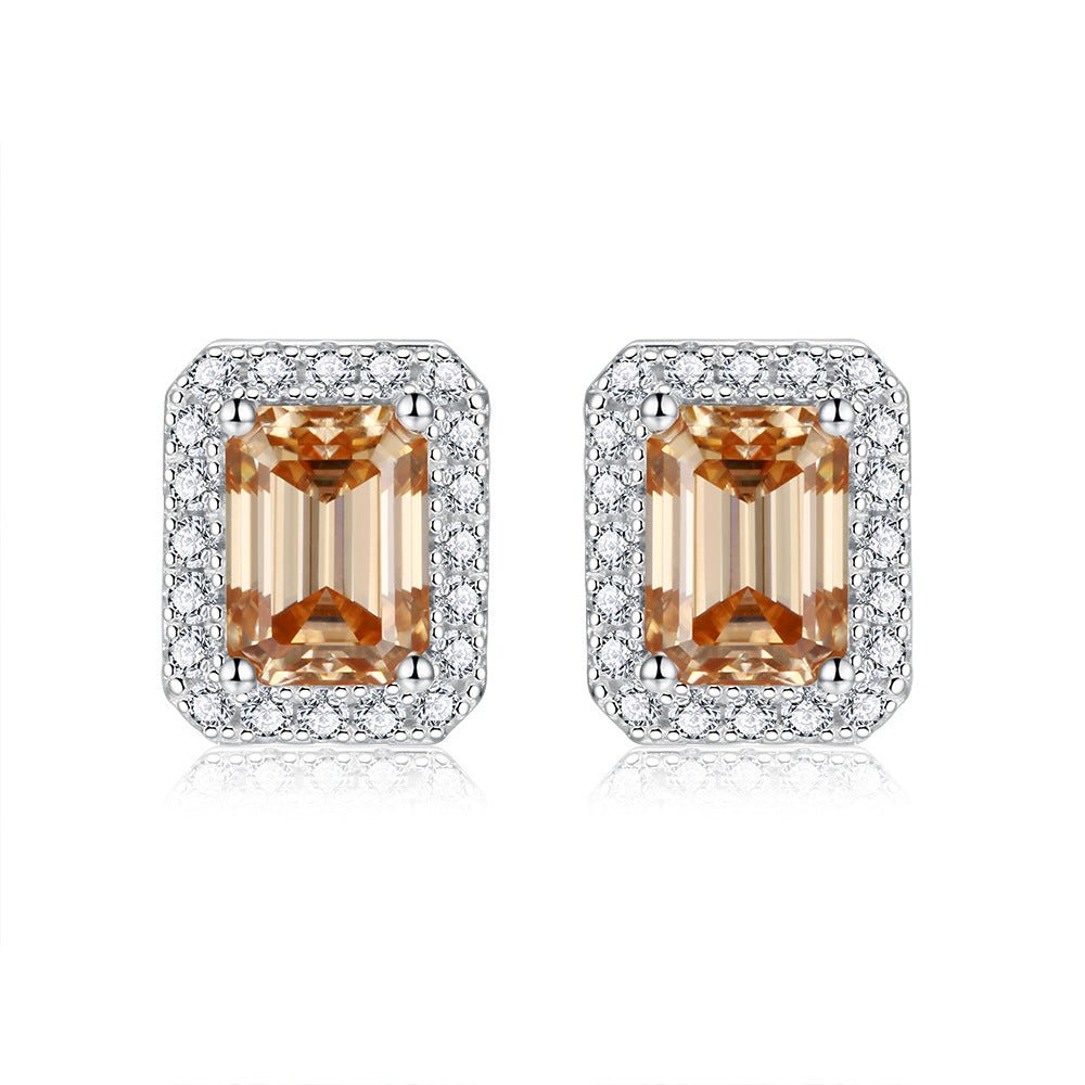 Women's Moissanite Emerald Cut Earrings - Getmgirlzworld Shop