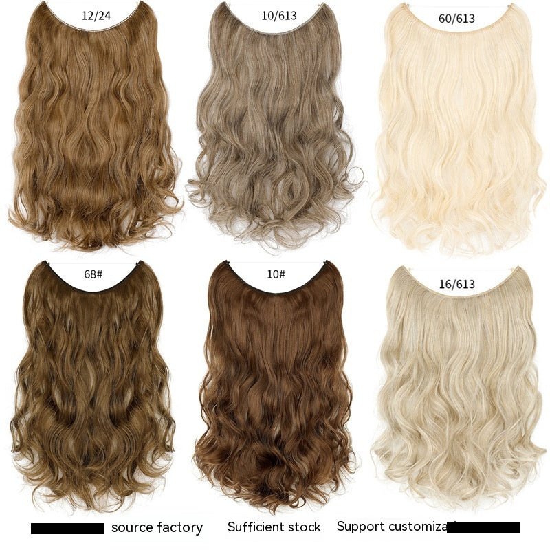 Women's One - piece Seamless Hair Extension Halo - Getmgirlzworld Shop