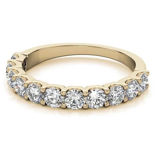 Yellow Gold Moissanite Round Shape Band – LR00115 - Getmgirlzworld Shop