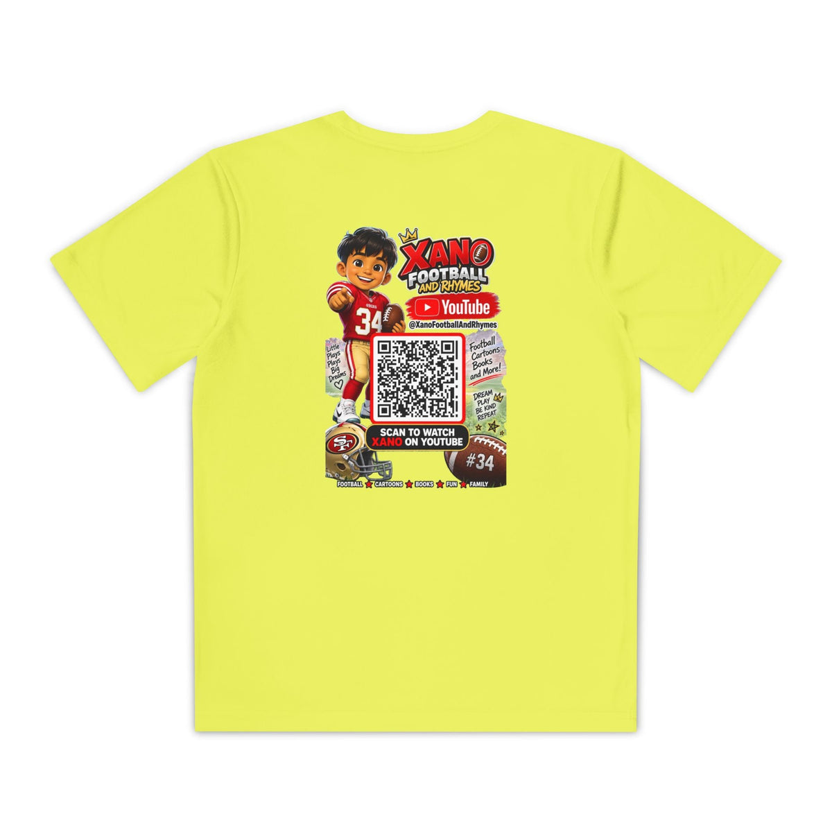 Youth Football Tee — Personalized 'Xander' Player Jersey Design - Getmgirlzworld Shop