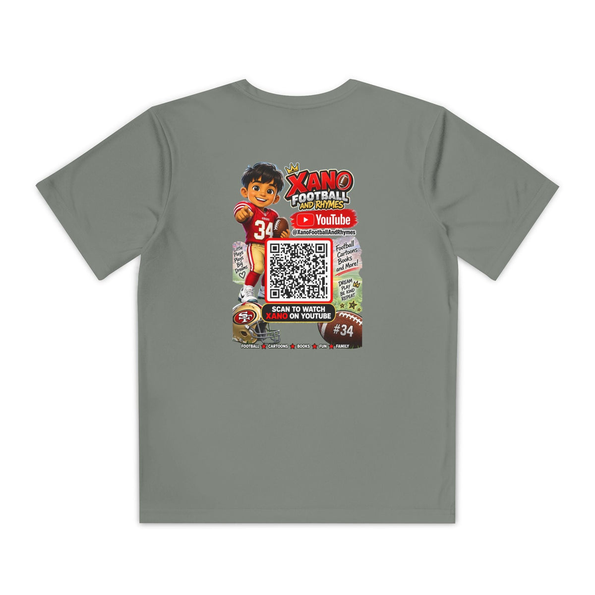Youth Football Tee — Personalized 'Xander' Player Jersey Design - Getmgirlzworld Shop