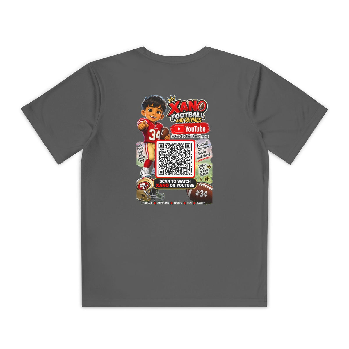 Youth Football Tee — Personalized 'Xander' Player Jersey Design - Getmgirlzworld Shop